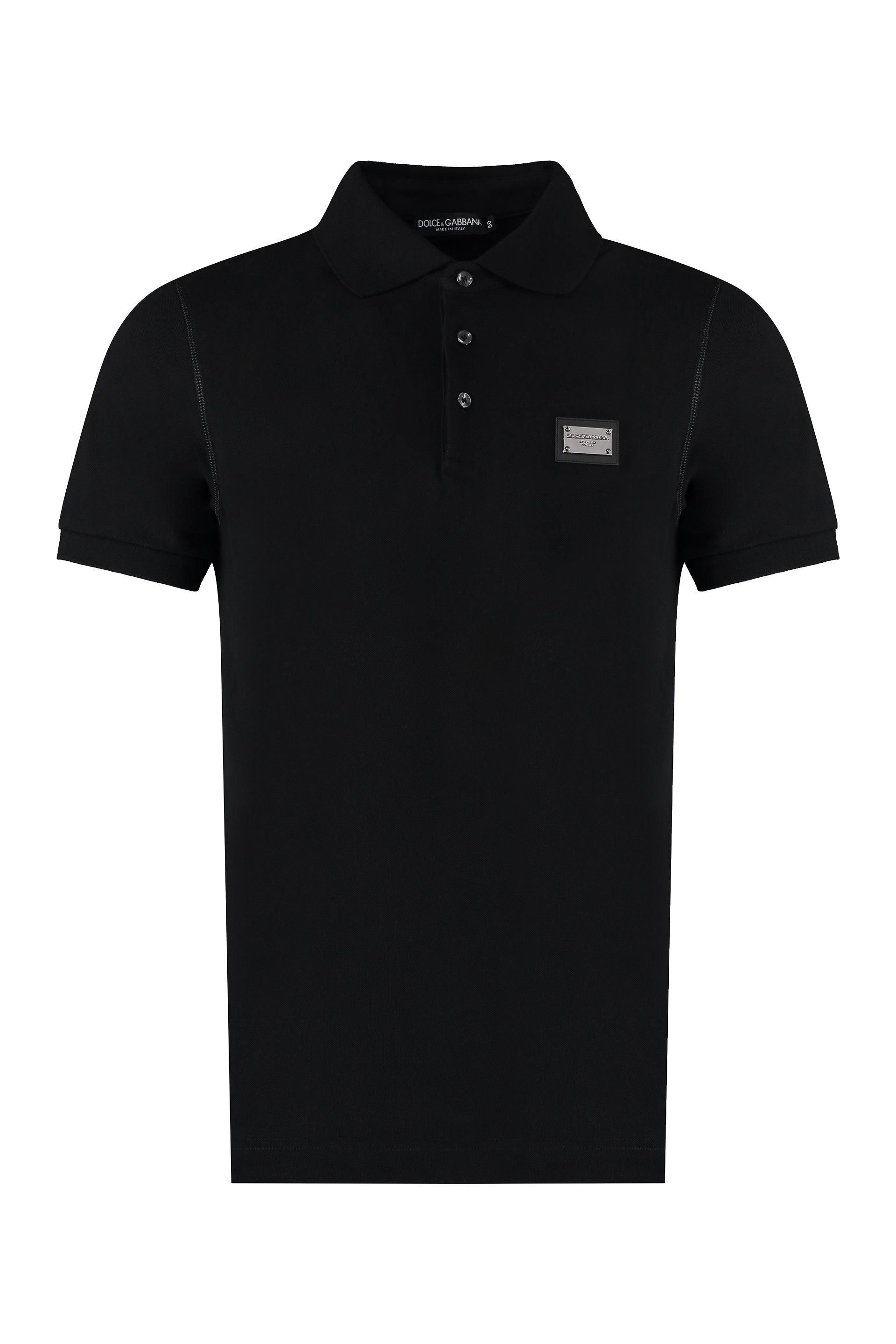 DOLCE & GABBANA Classic Polo with Logo Plaque - Regular Fit