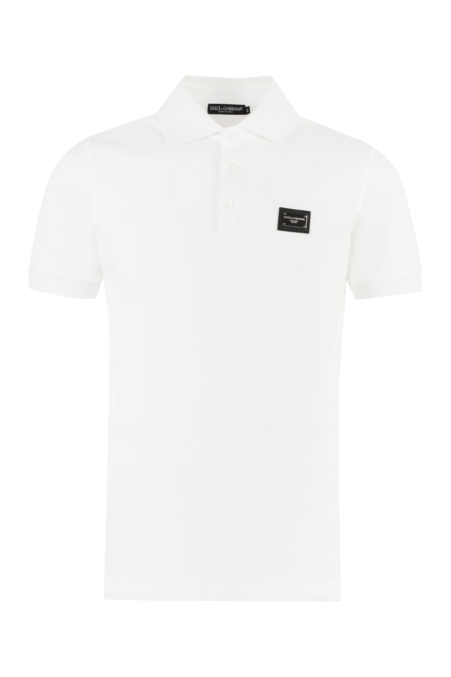 DOLCE & GABBANA Classic Short-Sleeved Polo with Logo Plaque for Men