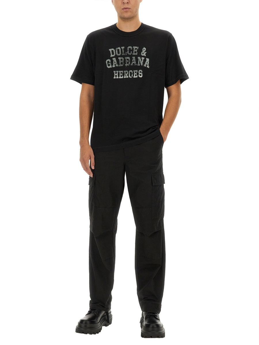 DOLCE & GABBANA Logo T-Shirt for Men - Size L