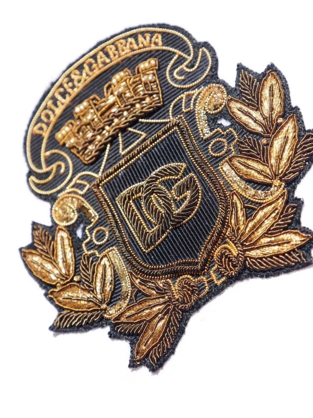 DOLCE & GABBANA Cotton T-Shirt with Crest Embellishment