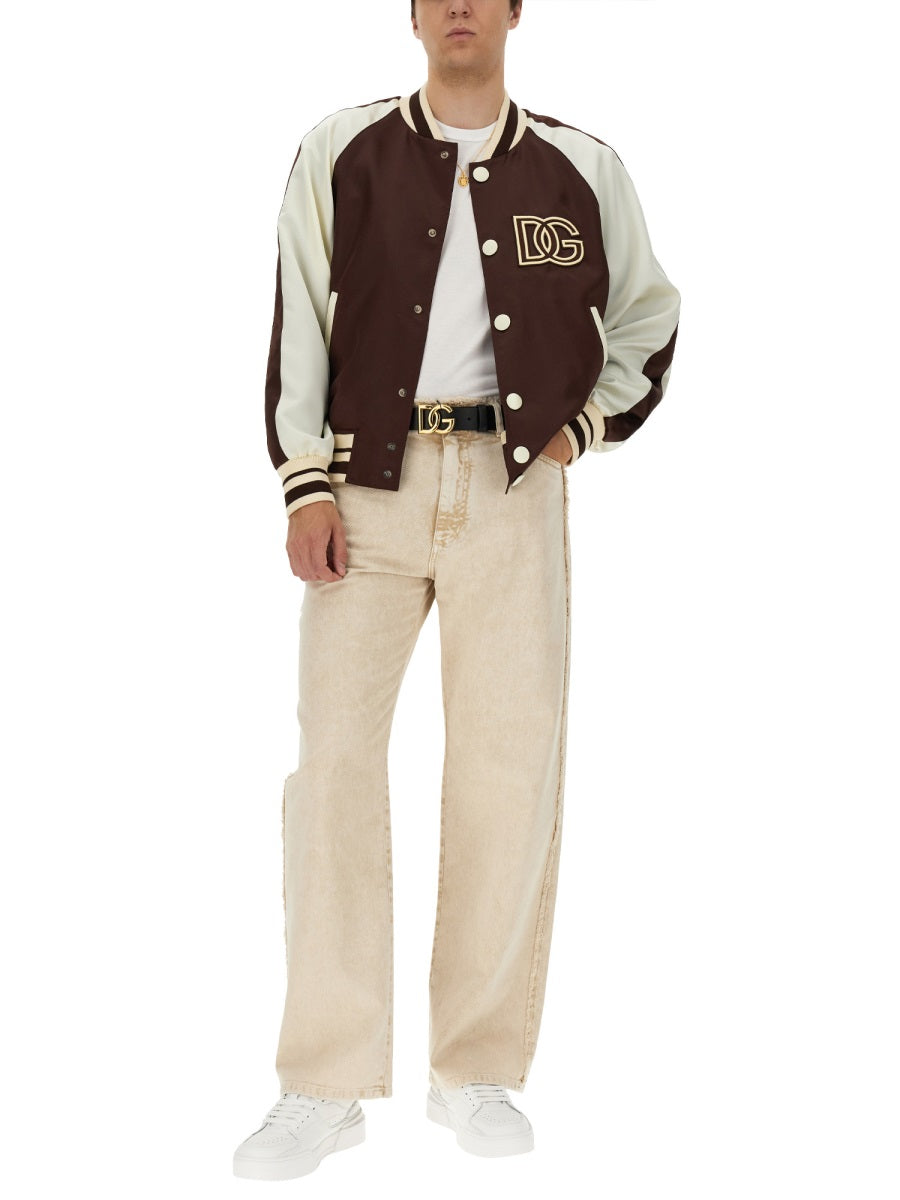 DOLCE & GABBANA Bee and Crown Embroidered Regular Fit T-Shirt - Size 48