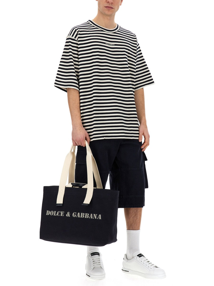 DOLCE & GABBANA Oversize Logo T-Shirt for Men - SS24 Collection