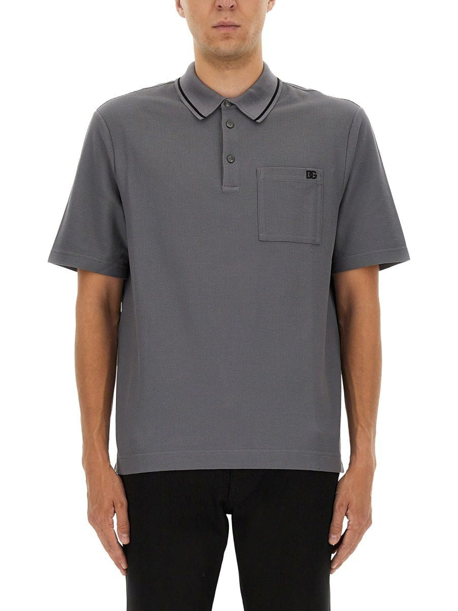 DOLCE & GABBANA Classic Cotton Polo Shirt for Men - FW25 Collection