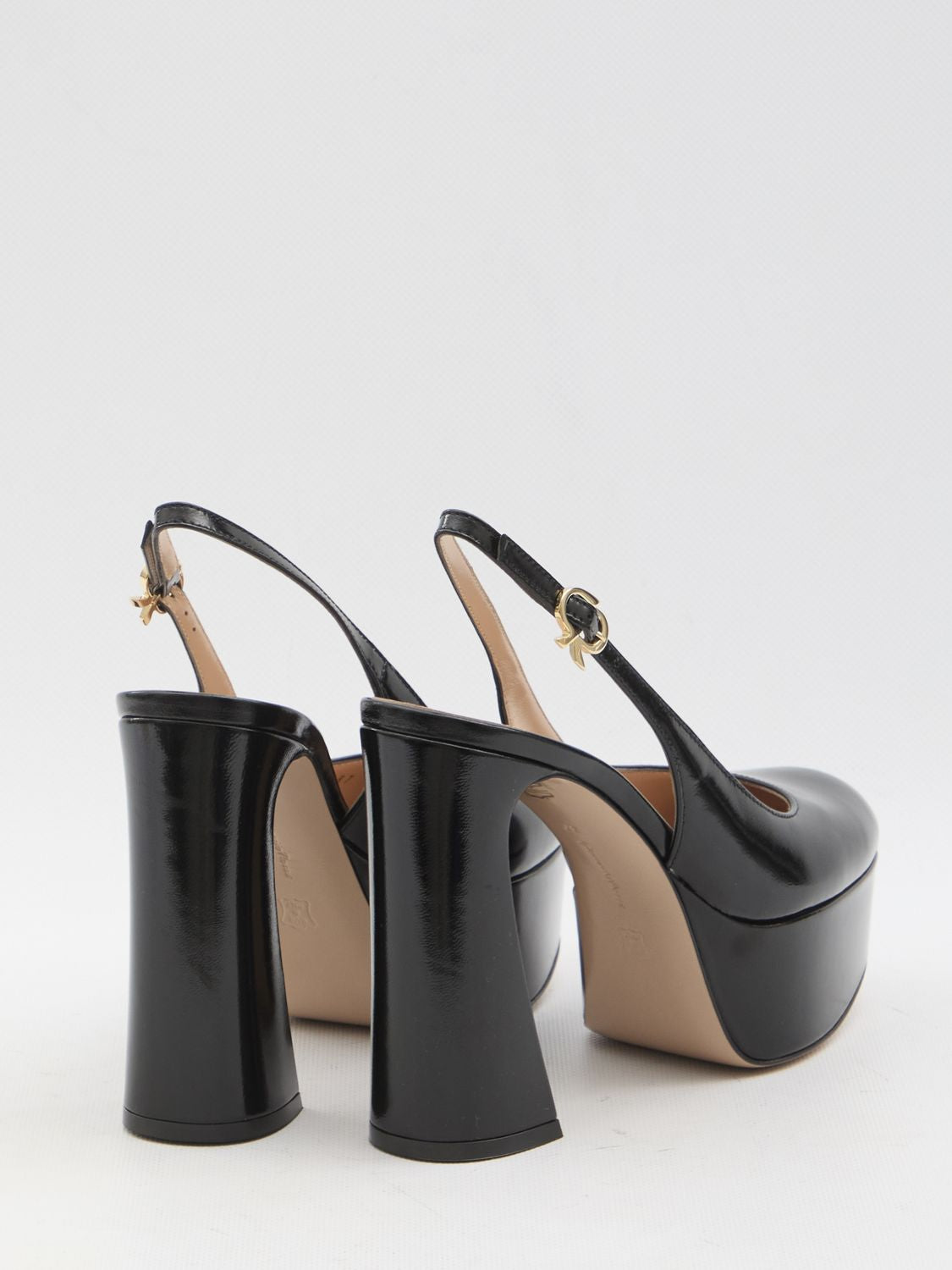GIANVITO ROSSI Bessie Slingback Pumps - Platform Height: 4cm, Heel Height: 7cm