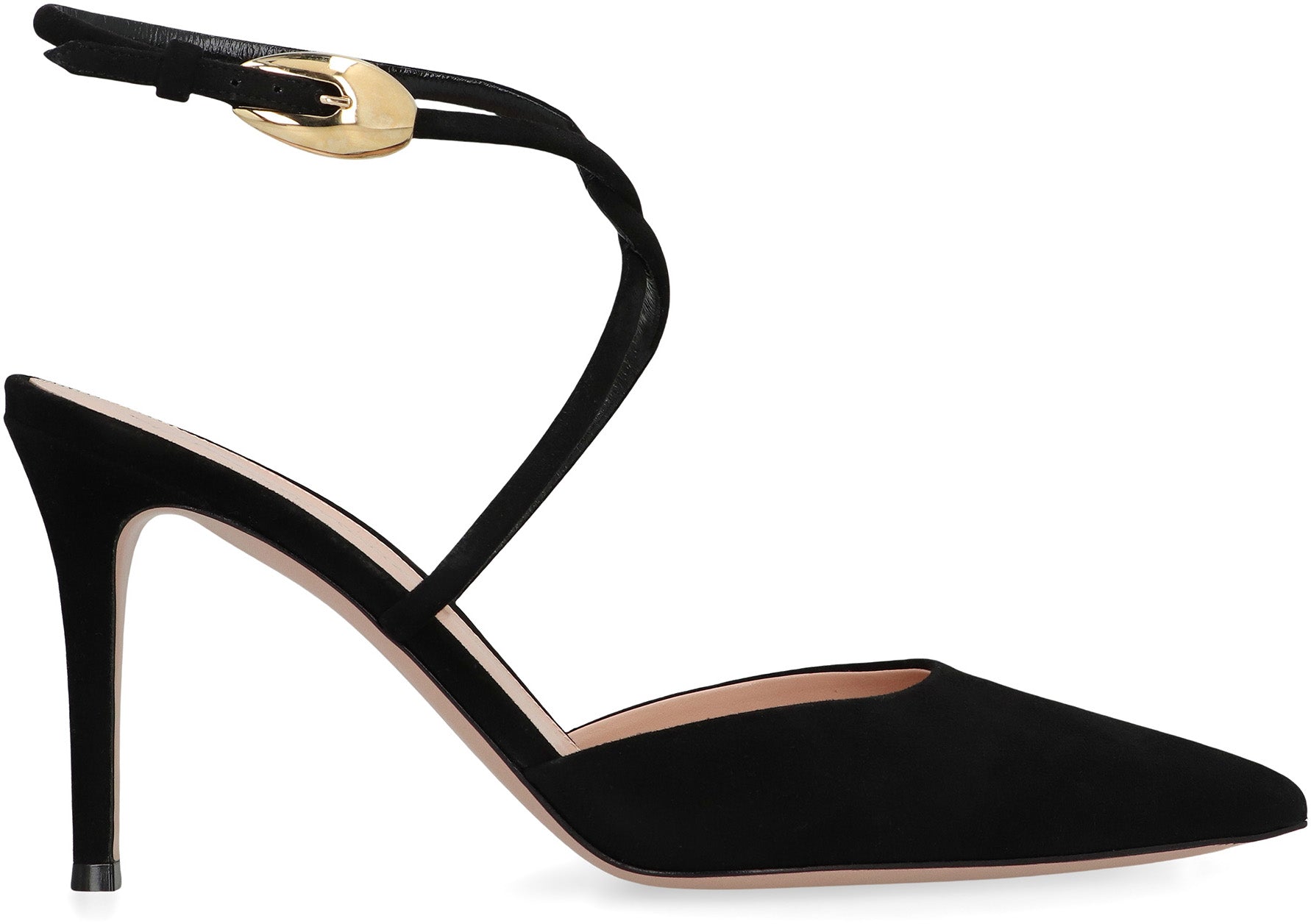 GIANVITO ROSSI Suede Slingback Pumps with Stiletto Heels