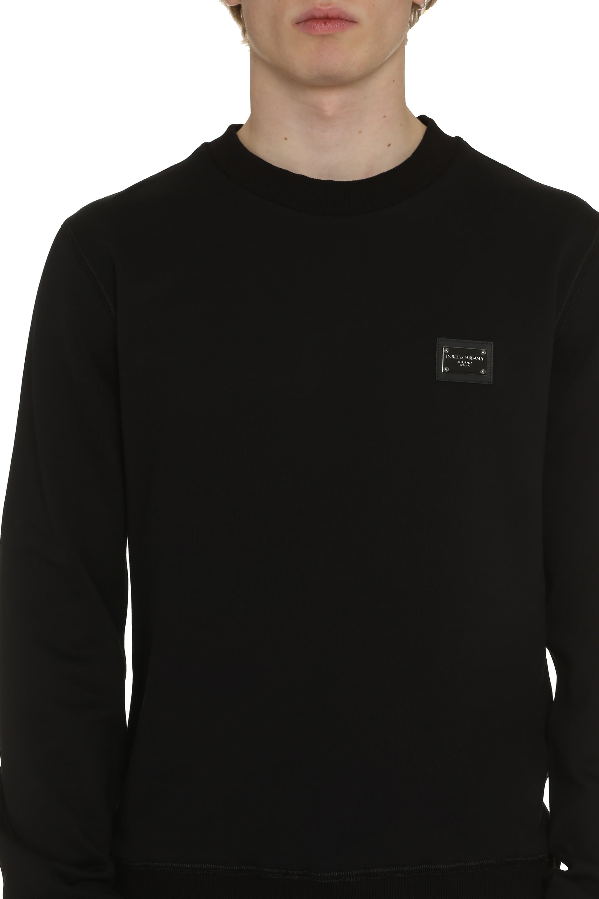 DOLCE & GABBANA Classic Cotton Crew-Neck Sweatshirt for Men