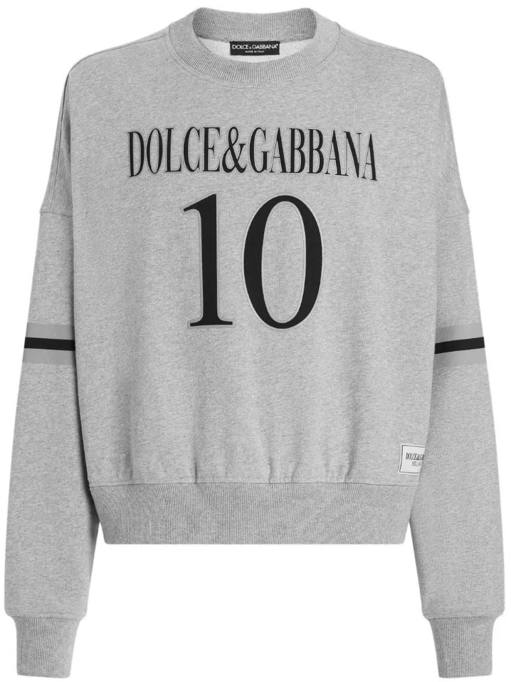 DOLCE & GABBANA Men's Drawstring Hooded Sweater with Ribbed Trim