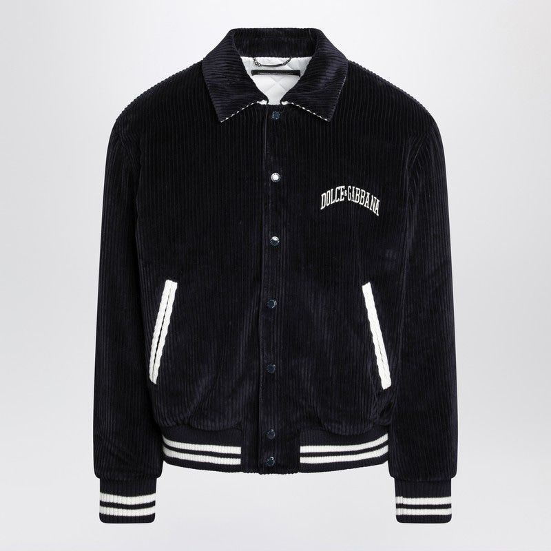 DOLCE & GABBANA Corduroy Varsity Bomber Jacket