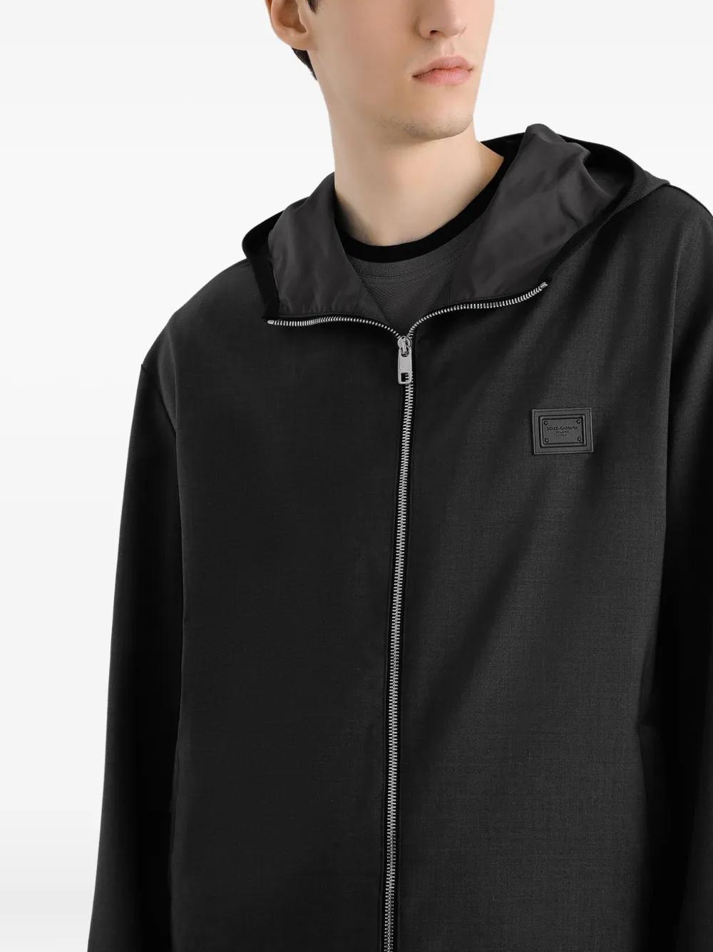 DOLCE & GABBANA Zip-Front Hooded Jacket for Men