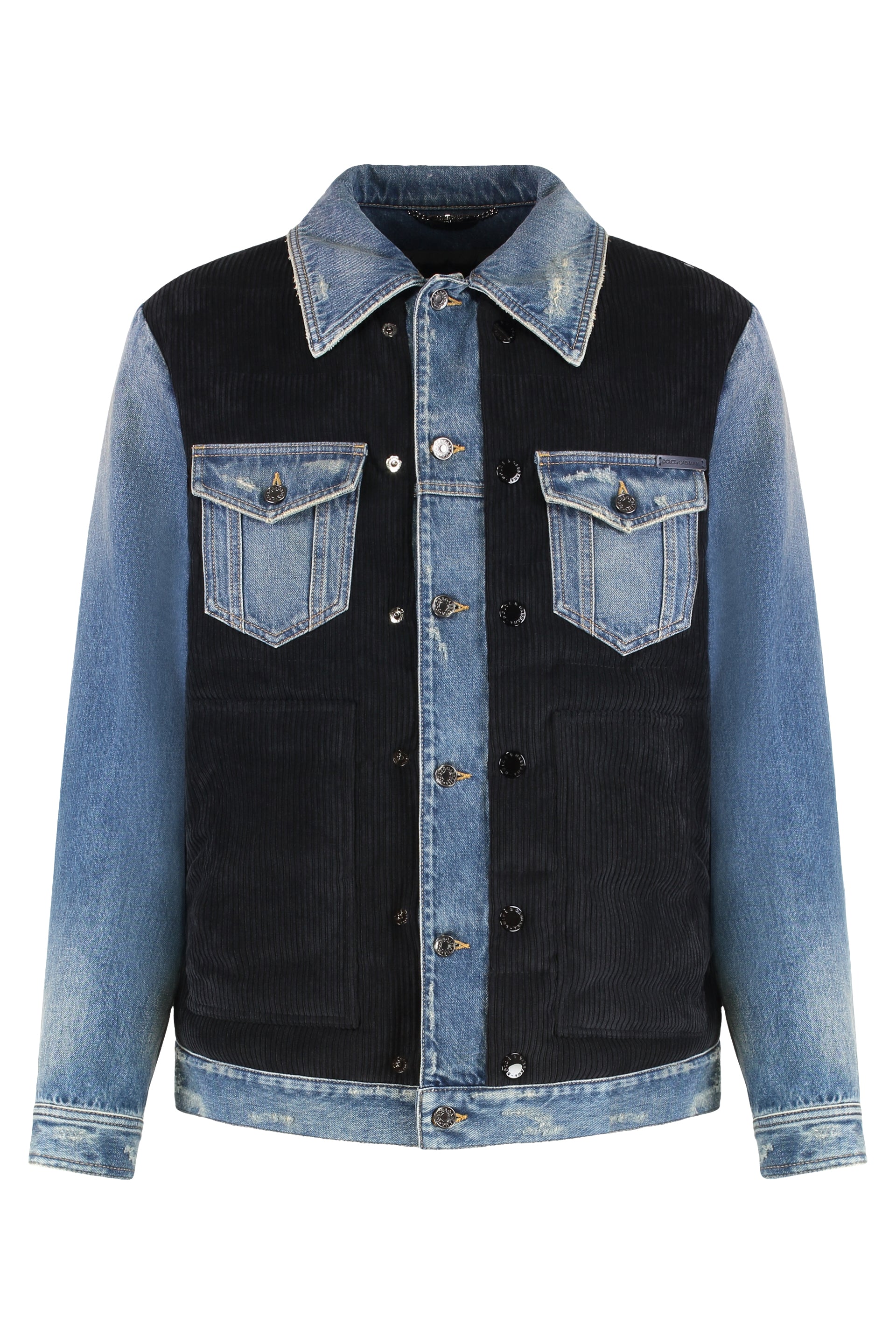 DOLCE & GABBANA Padded Denim Jacket for Men