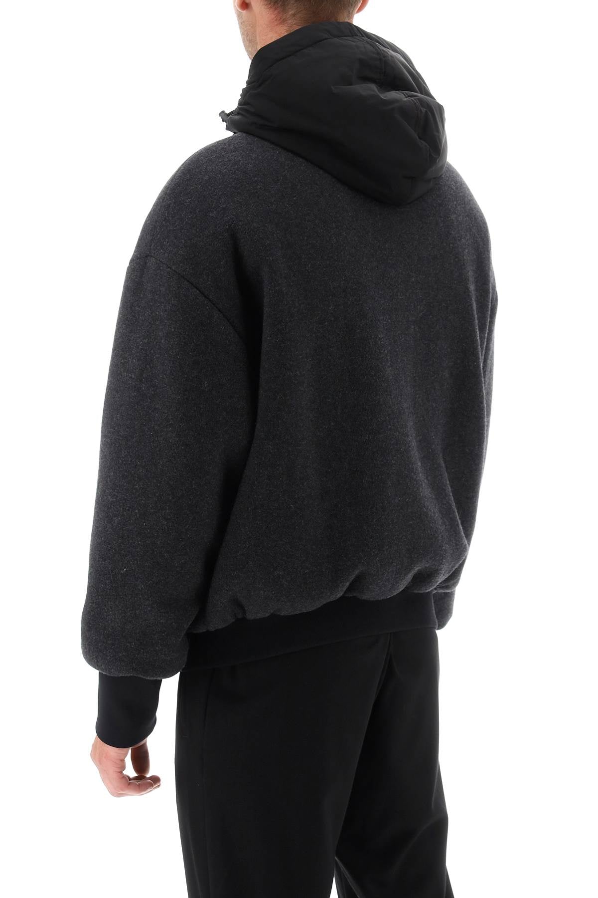 DOLCE & GABBANA Men's Full-Zip Jacket with Adjustable Drawstring Hood