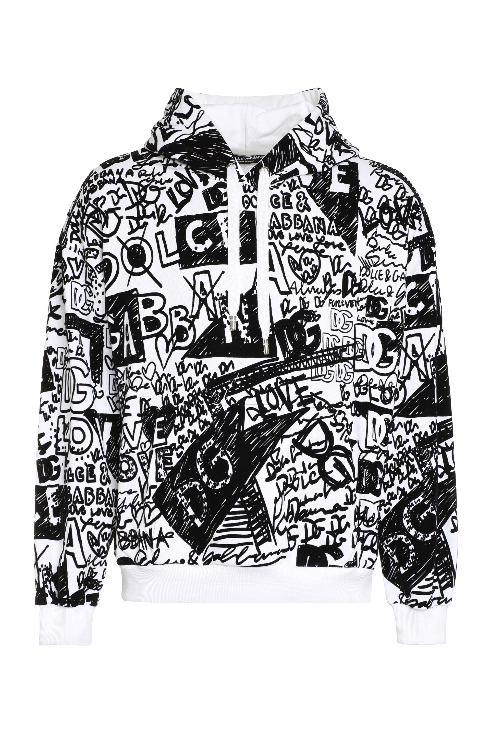DOLCE & GABBANA Printed Cotton Hoodie for Men