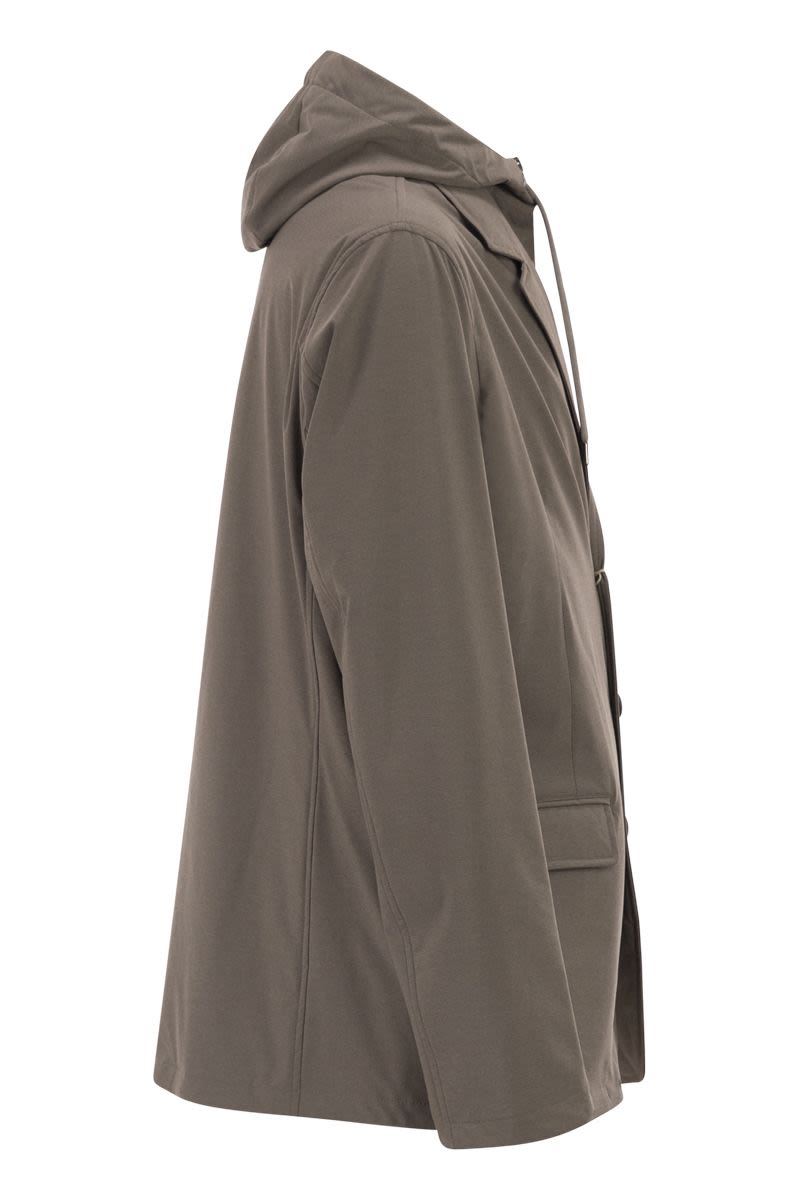 HERNO Men's Padded Jacket with Removable Hood