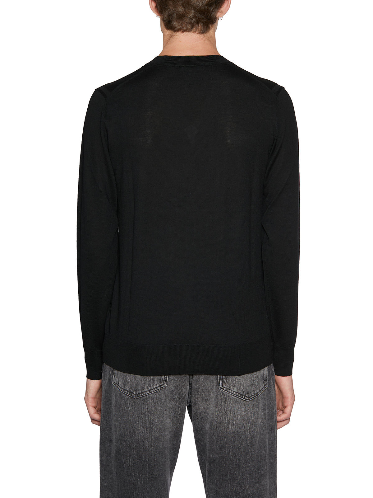 PAOLO PECORA Men's V-Neck Wool Sweater - Size M