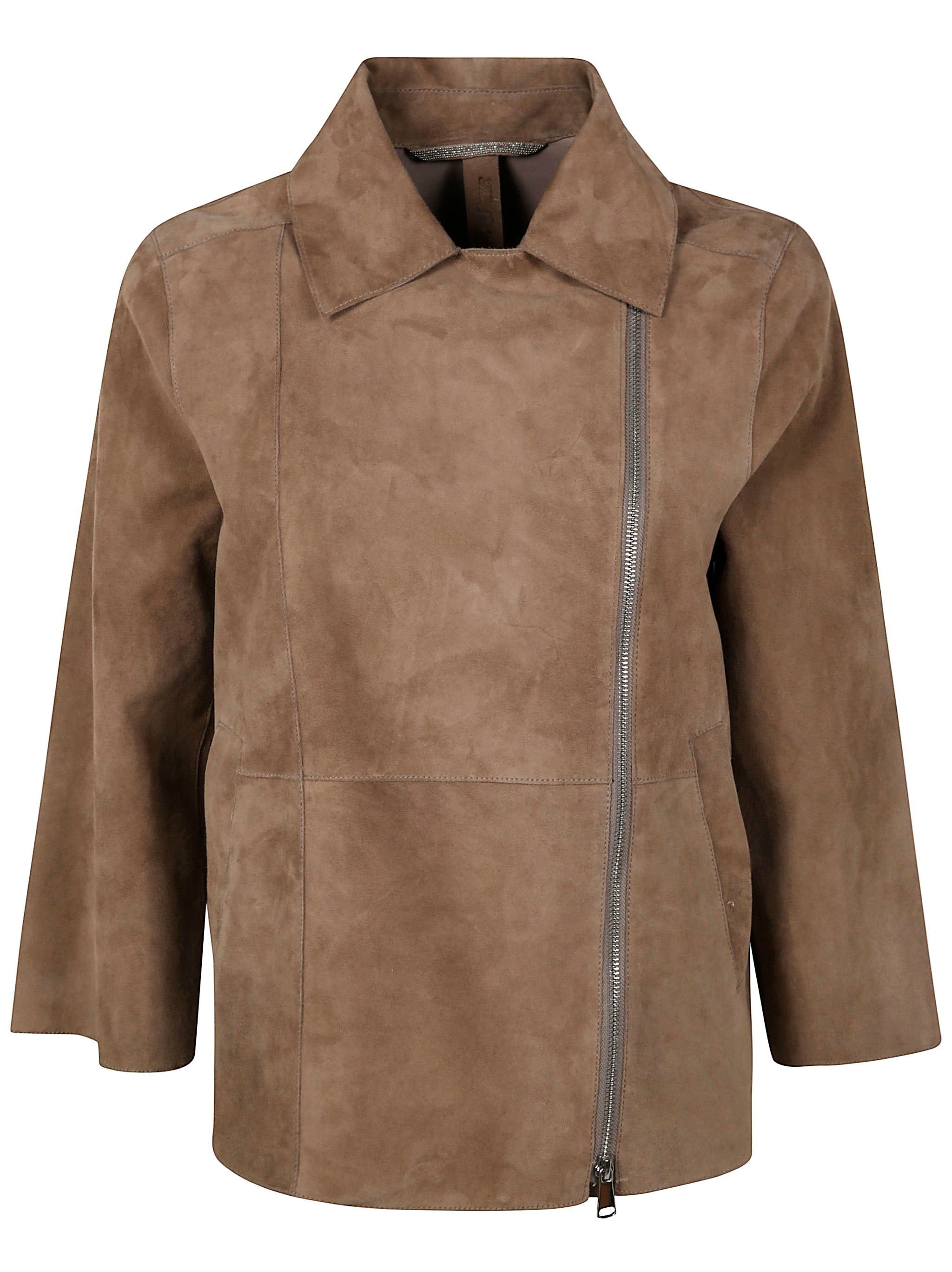 THE JACKIE LEATHERS The Gaia Suede Mini Jacket