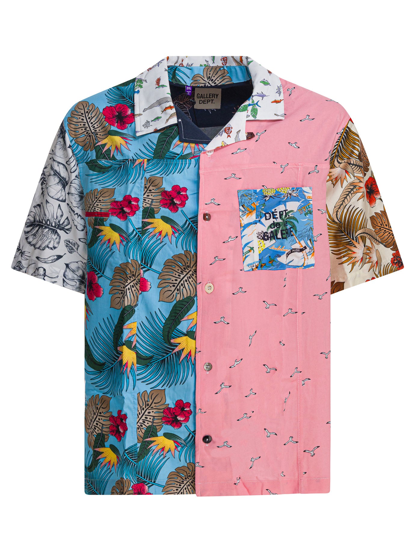 GALLERY DEPT. Innovative Mini Print Camp Collar Shirt - Regular Fit