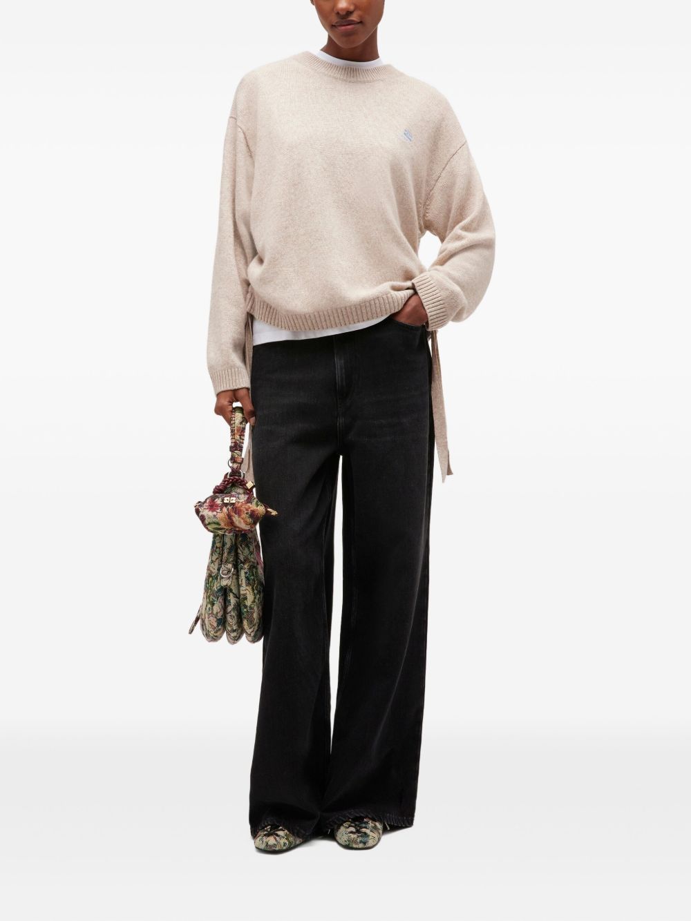 GANNI Chic Women's Sweater with Side Bow Details