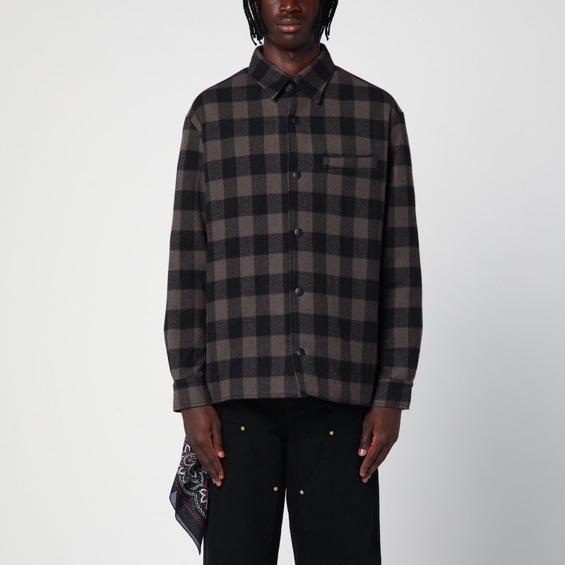 DESTIN Check Pattern Wool and Cashmere Overshirt