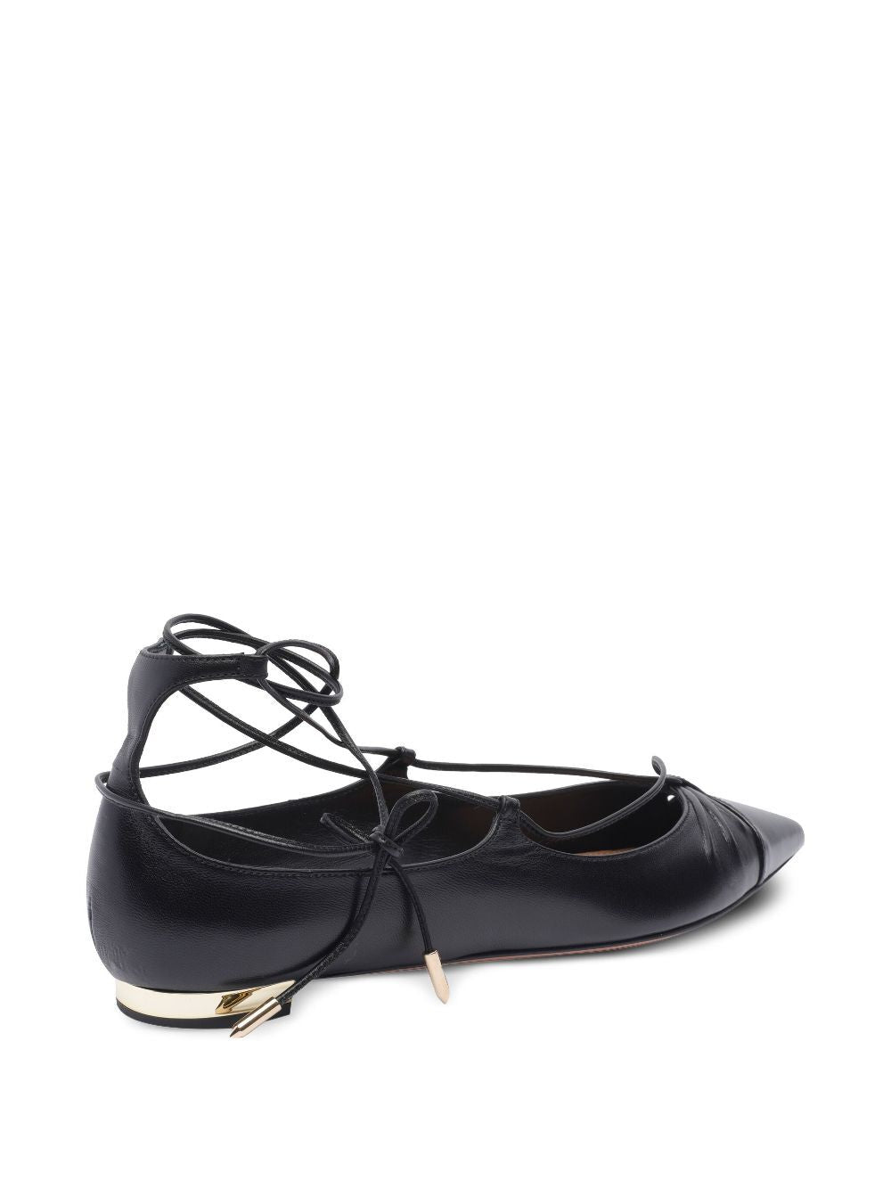 AQUAZZURA Elegant Nappa Leather Ballerina Flats