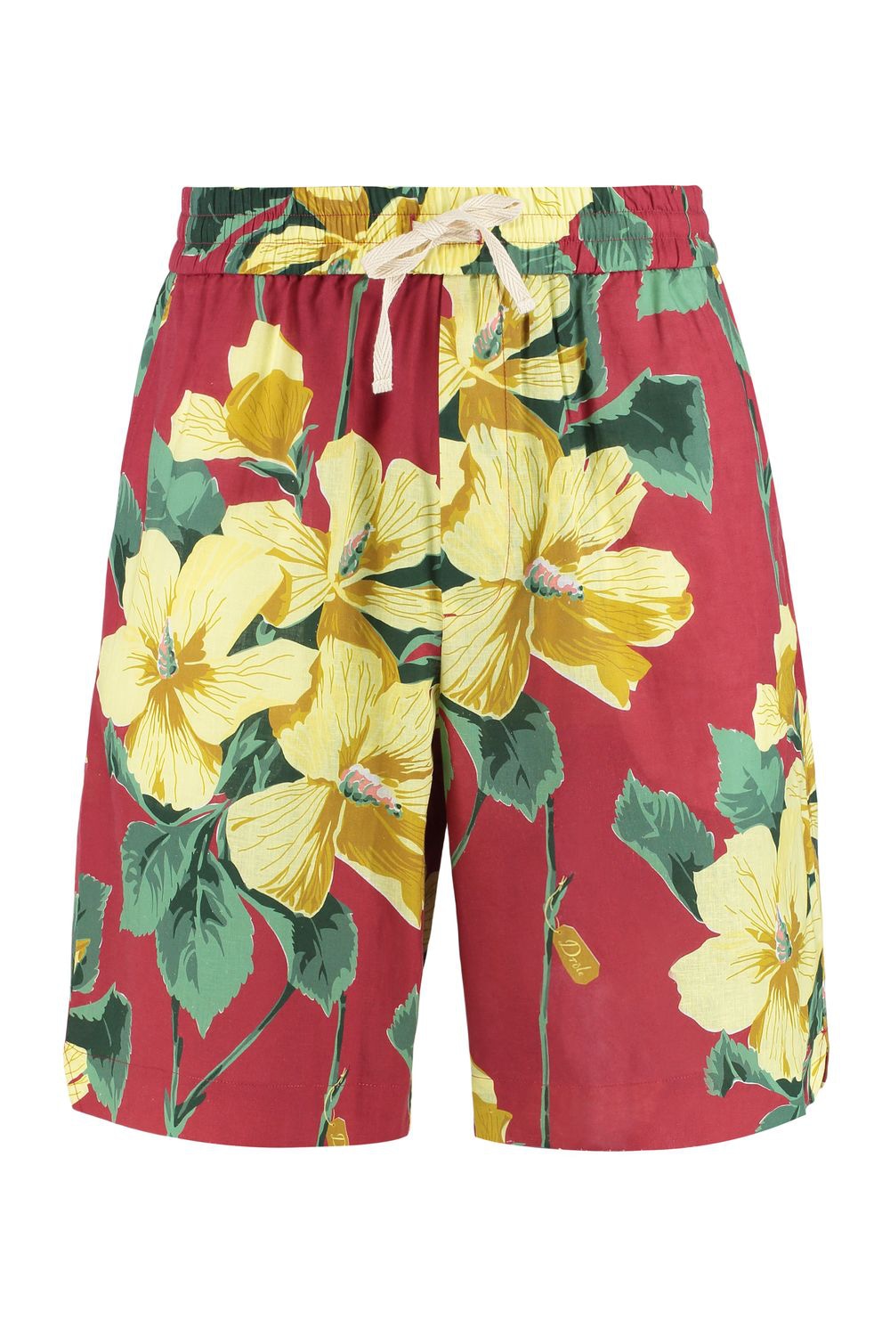 DRÔLE DE MONSIEUR Men's Cotton and Linen Bermuda Shorts