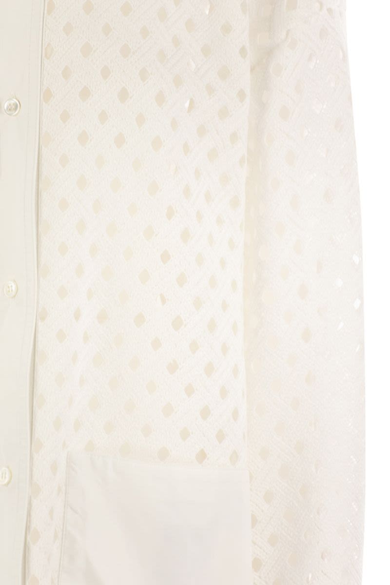 HERNO Crochet-Effect Shirt-Cut Jacket