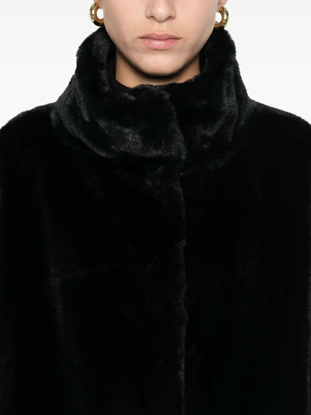 HERNO High-Neck Faux-Fur Jacket for Women