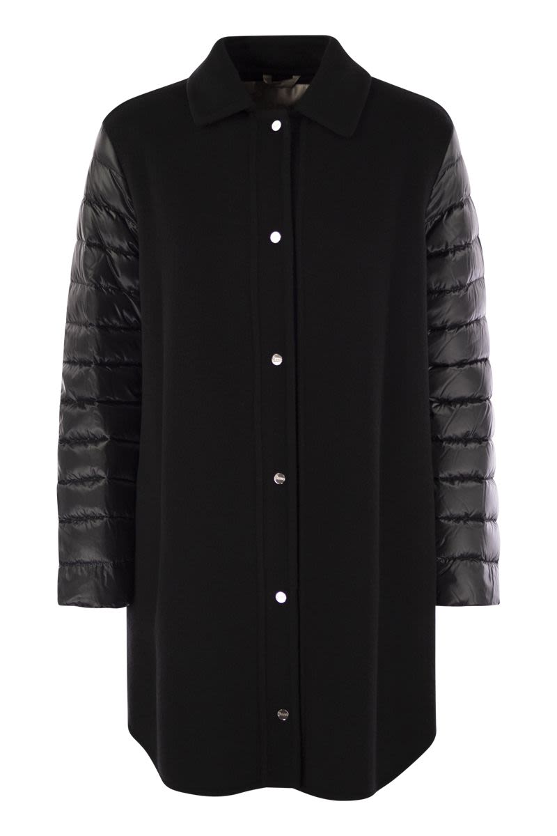 HERNO Elegant Down-Sleeve Wool Jacket