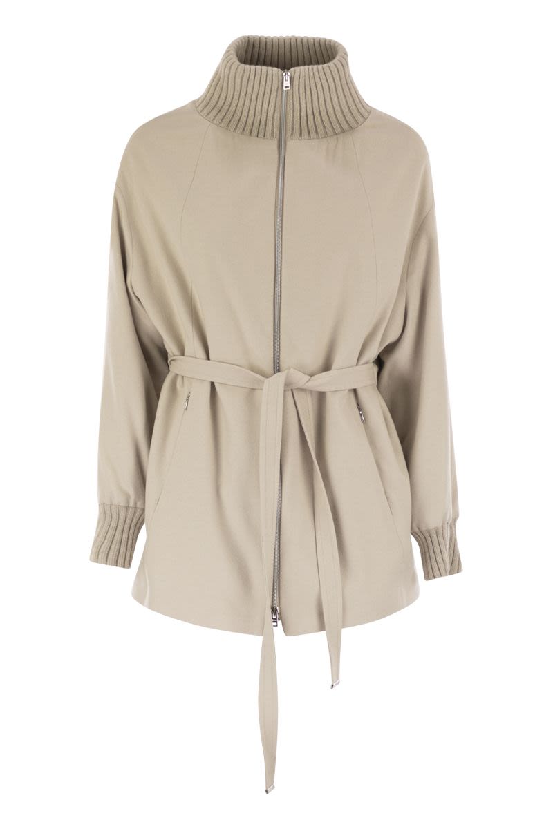 HERNO Silk and Cashmere Jacket with Belt