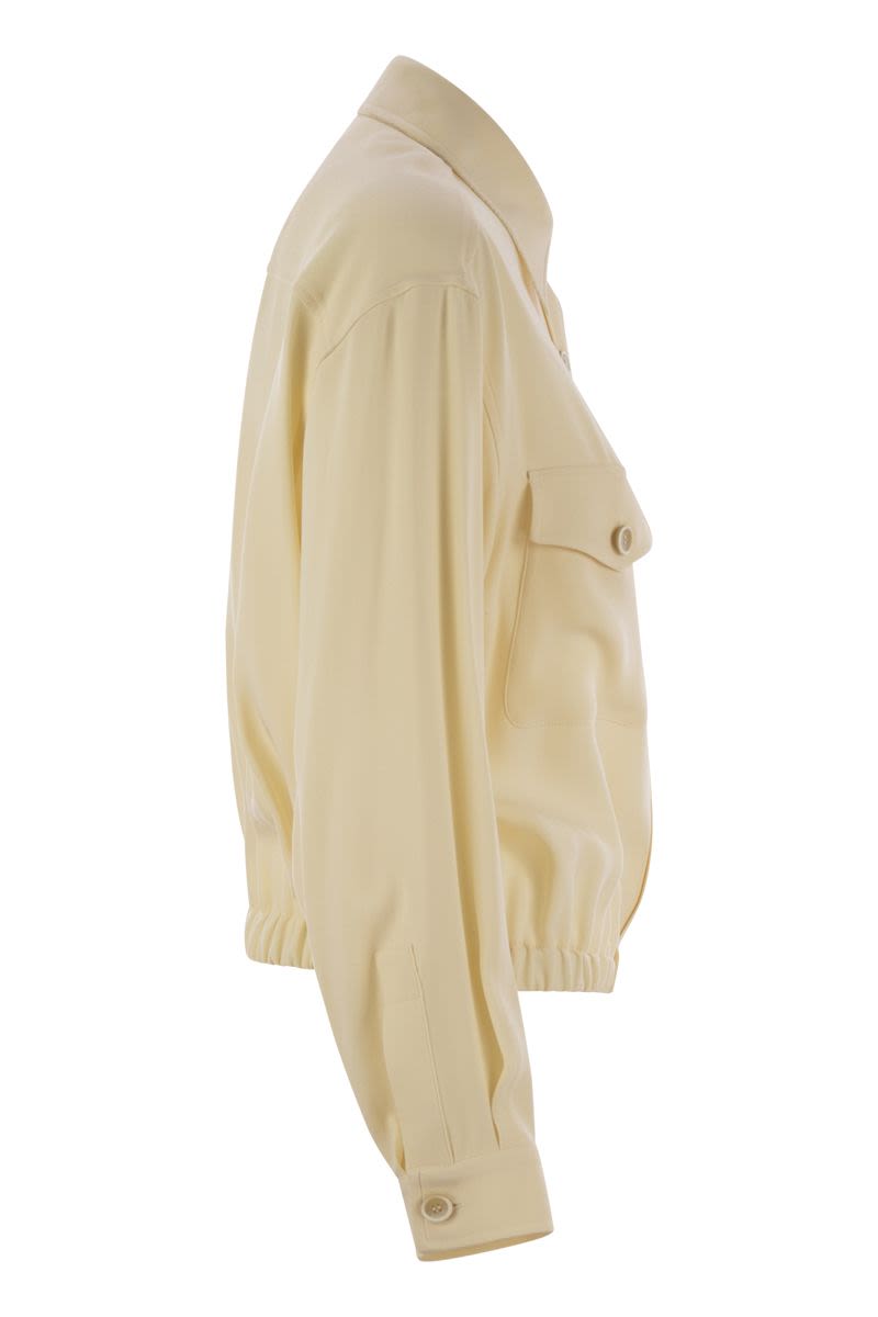 FABIANA FILIPPI Contemporary Bomber Jacket with Front Pockets