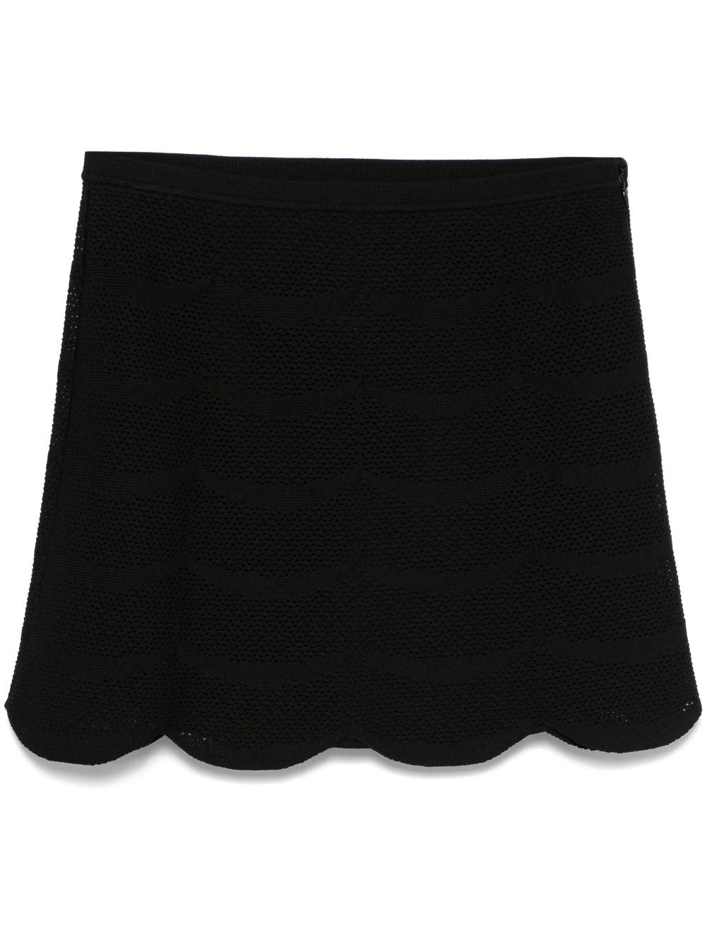 TOM FORD Stylish Mini Skirt with Scallop Hem and Elasticated Waistband