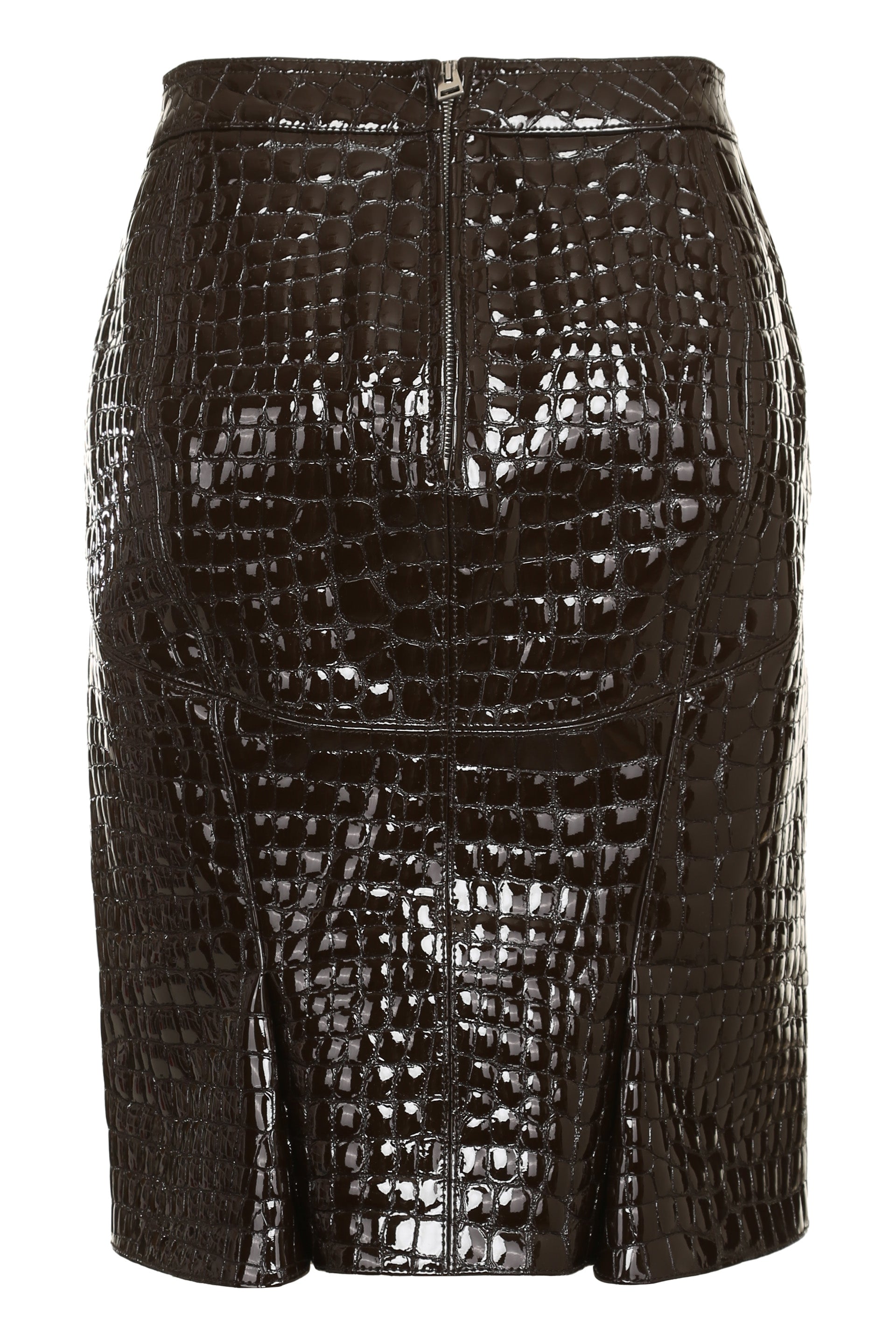 TOM FORD Crocodile Print Leather Skirt