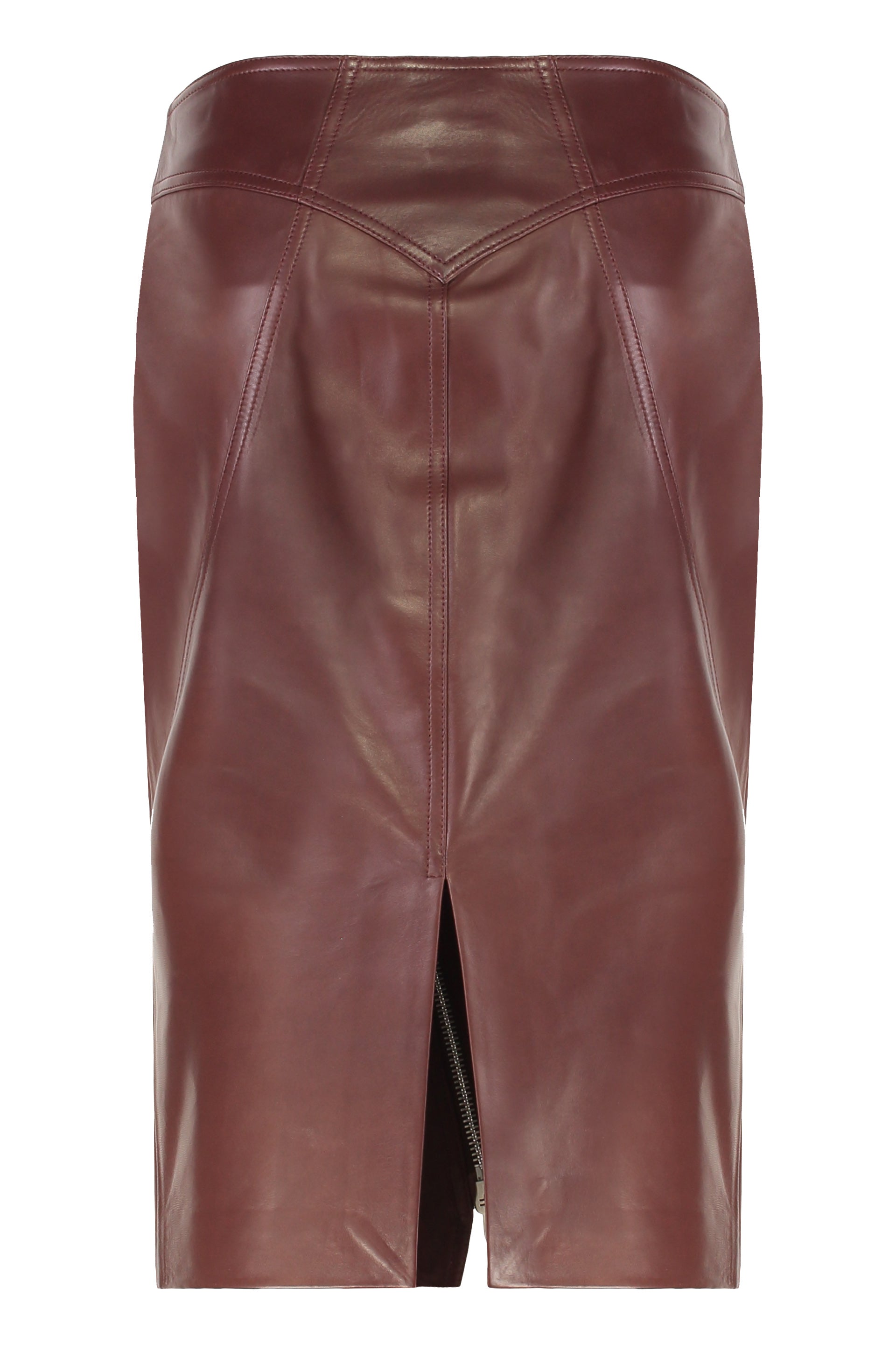 TOM FORD Elegant Leather Skirt with Zippered Pocket