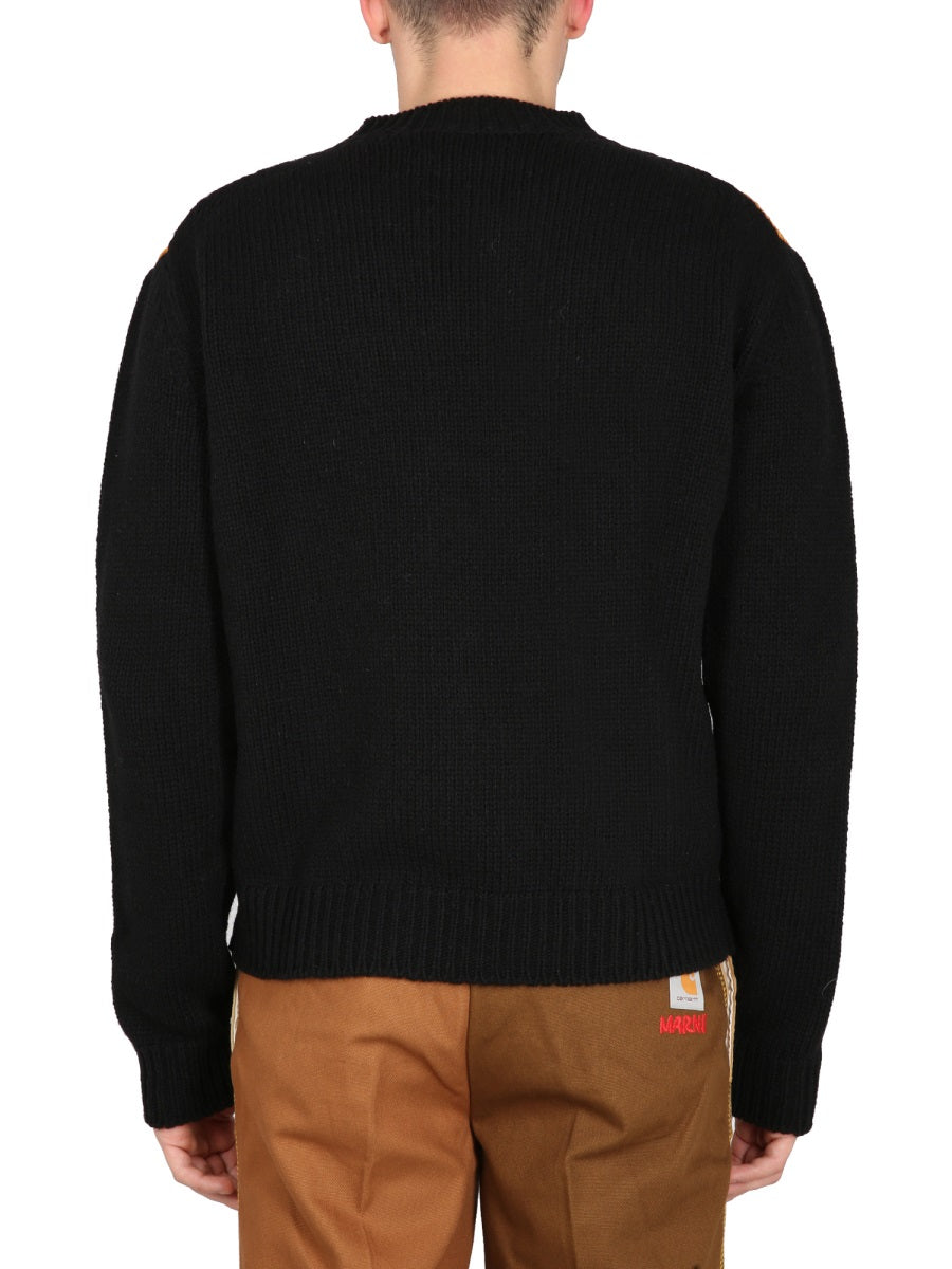 MARNI X CARHARTT Wool and Silk Crossneck Sweater for Men