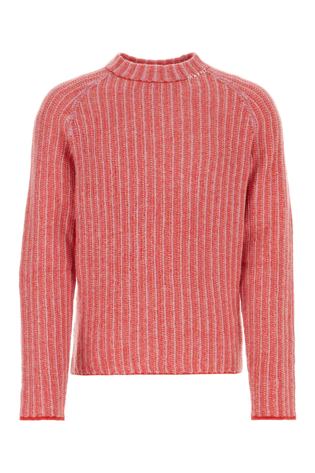 MARNI Embroidered Wool Blend Roundneck Sweater
