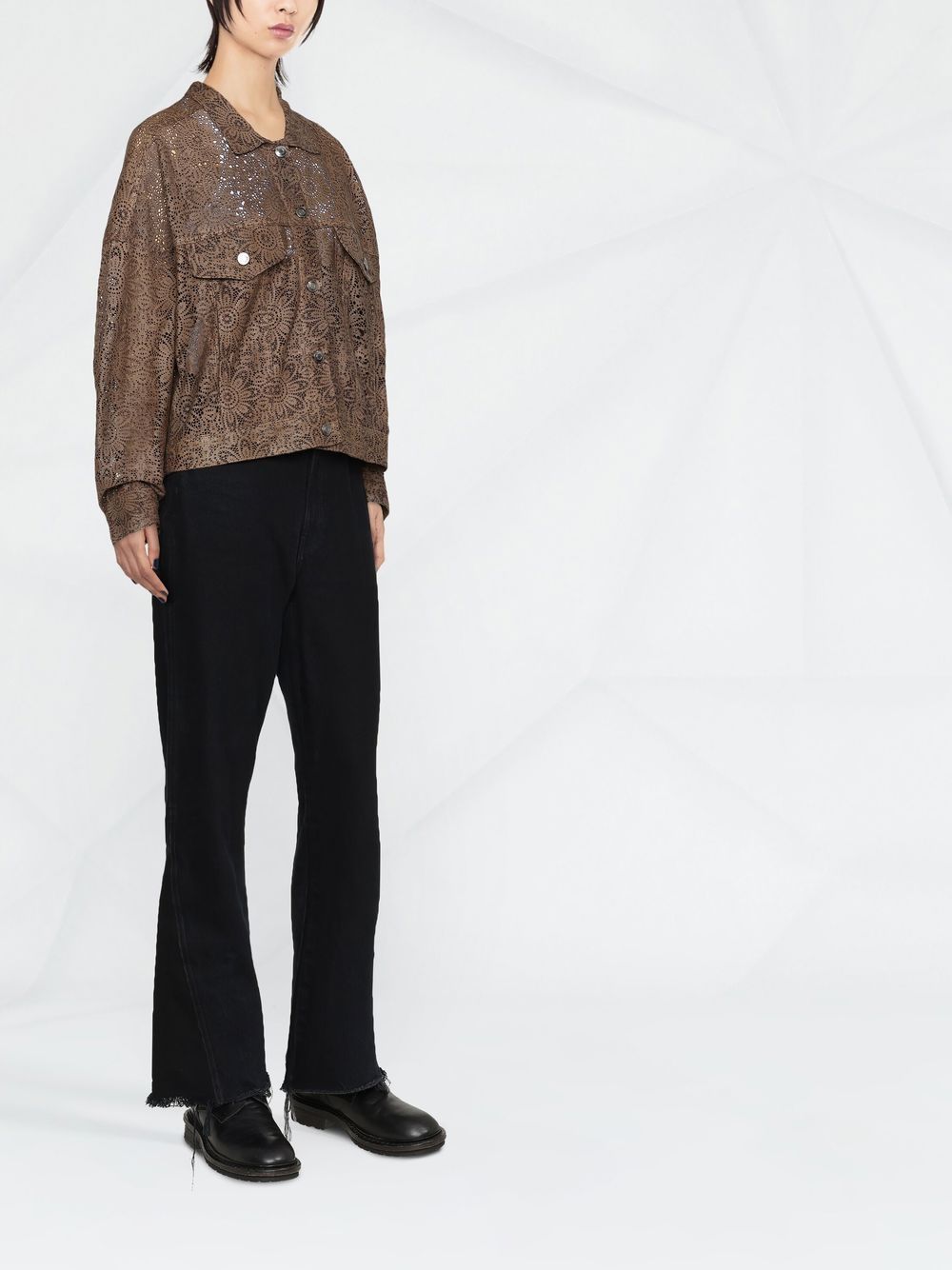 GIORGIO BRATO Leather Over Jacket for Women