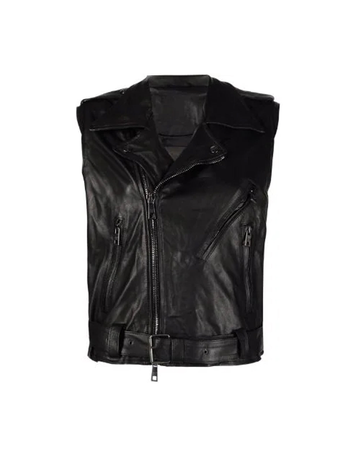 GIORGIO BRATO Long Leather Gilet for Women