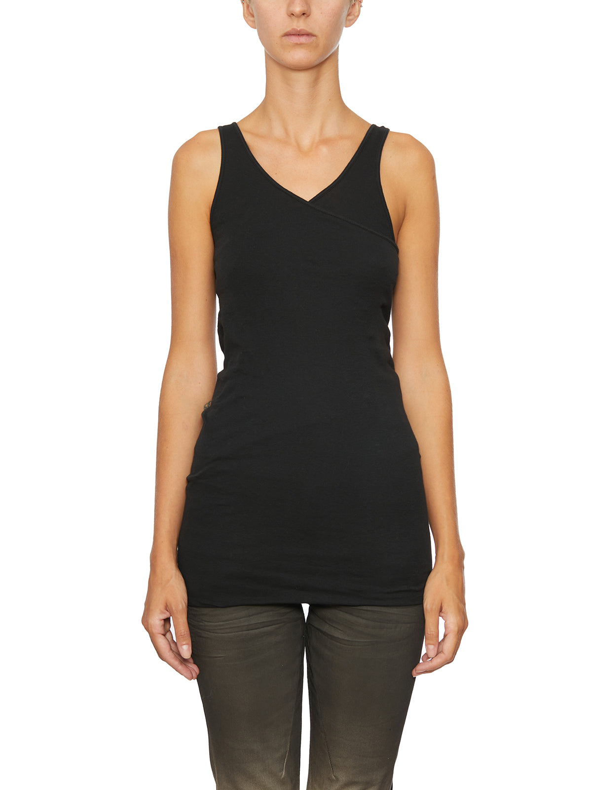 RICK OWENS Women's Mini Double-Layer Tank Top
