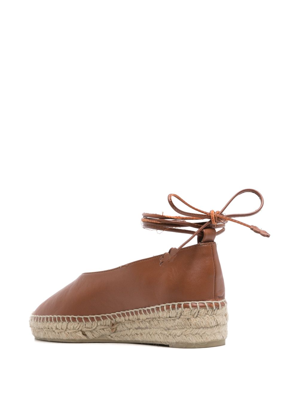CASTAÑER Leather Espadrilles with Tie-Fastening Ankle Strap