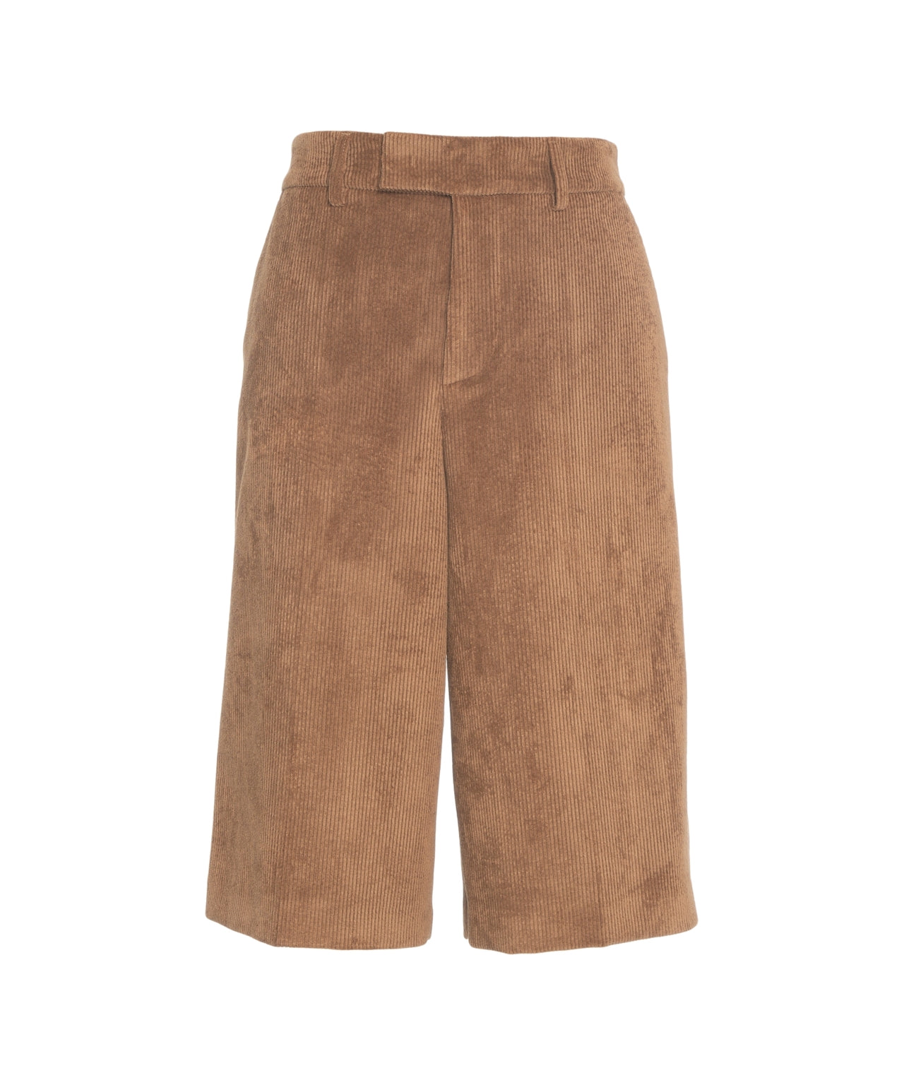 GENDER Knee-Length Wide-Leg Corduroy Bermuda Shorts
