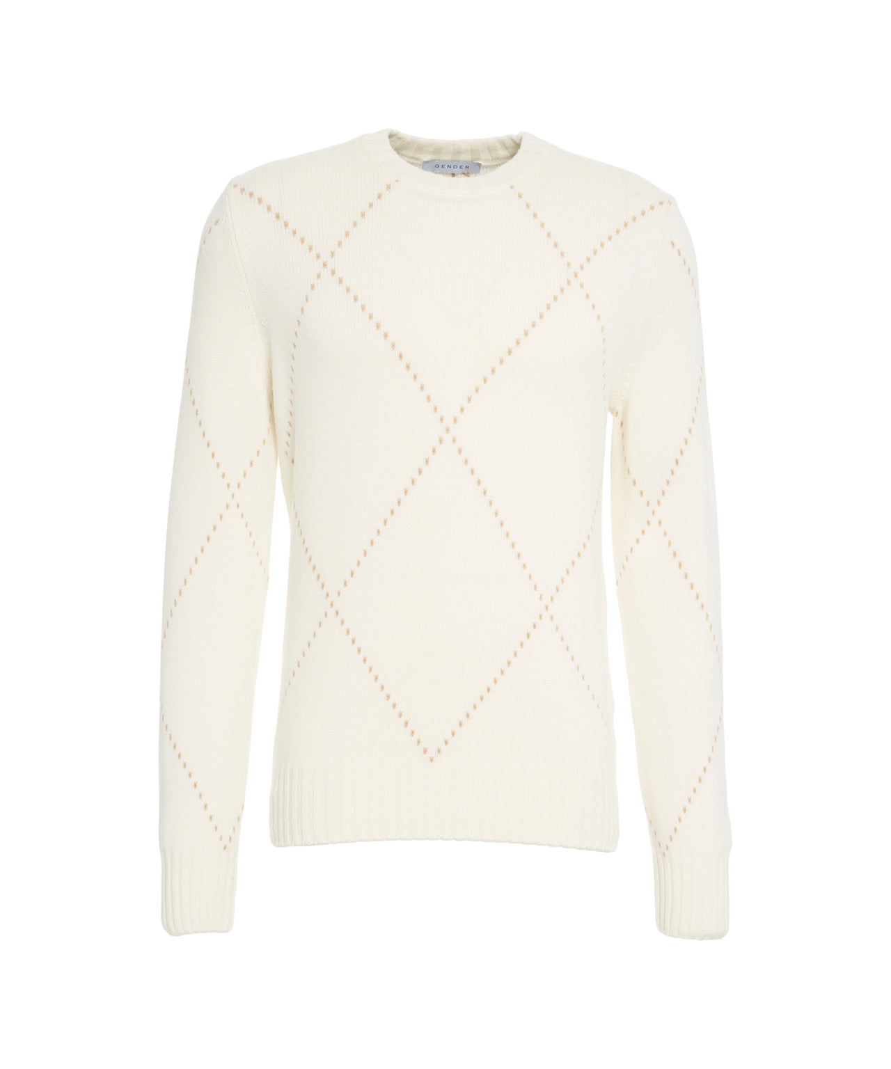 GENDER Diamond-Patterned Pullover Sweater for Men
