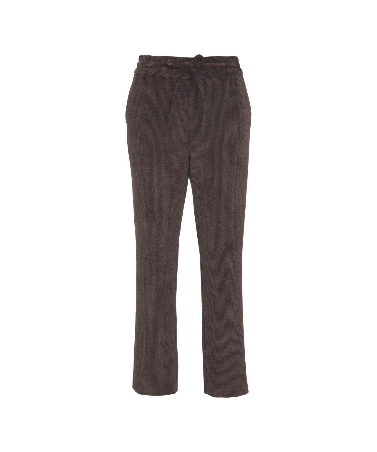 GENDER Corduroy Trousers for Women - Straight Cut with Drawstring Waist