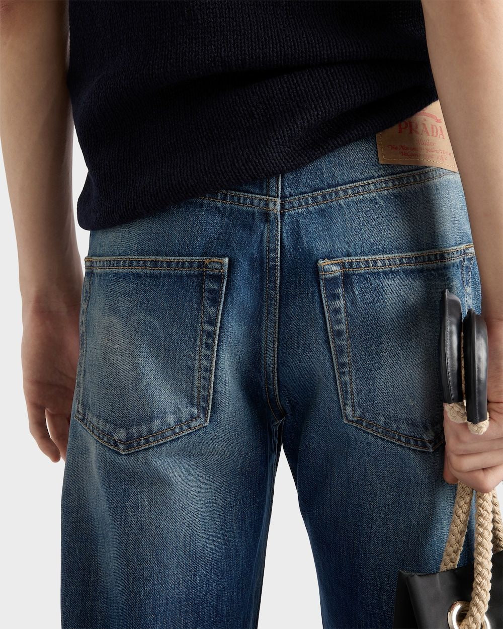 PRADA Denim 5-Pocket Pants for Men - FW25