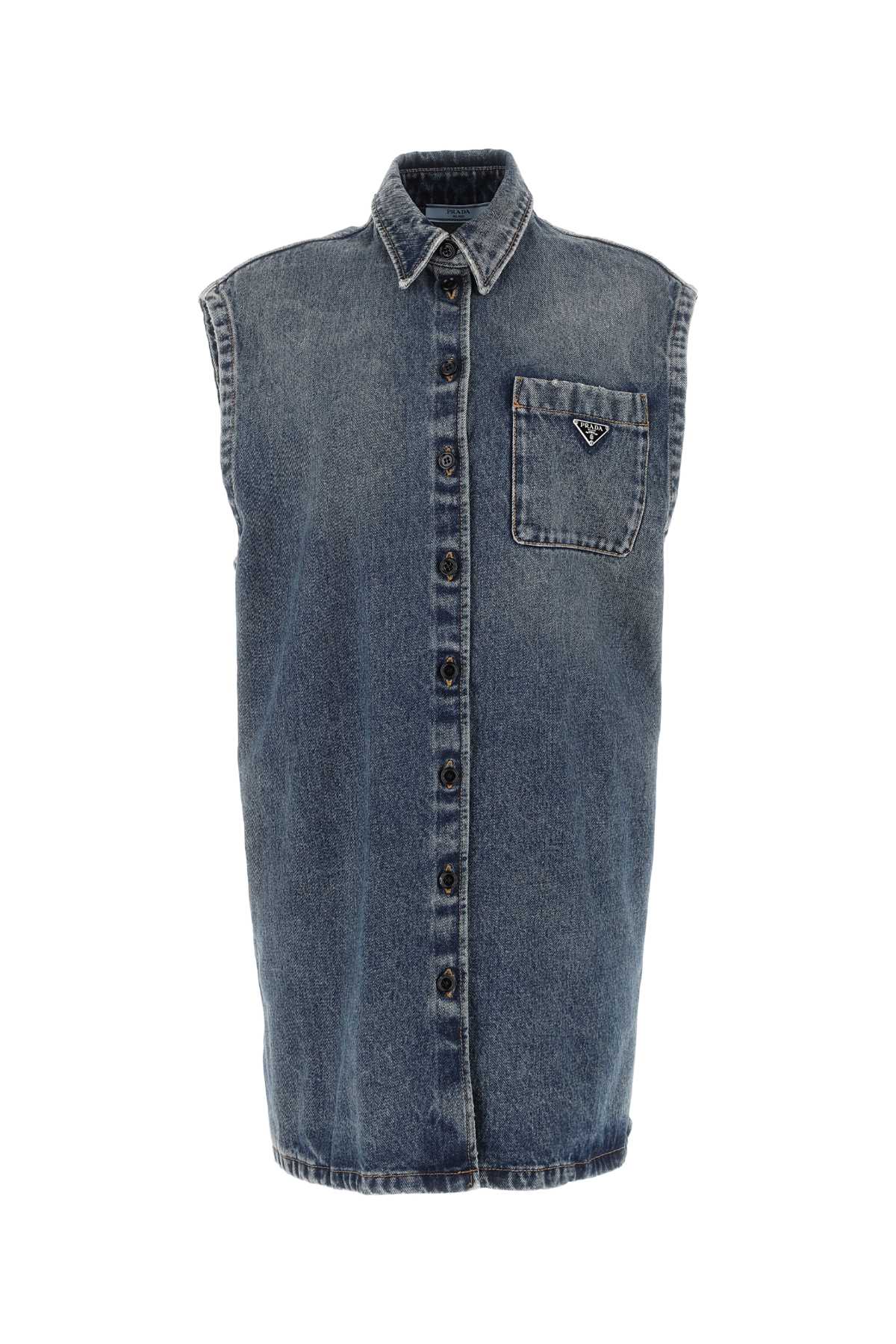PRADA Sleeveless Denim Shirt for Women