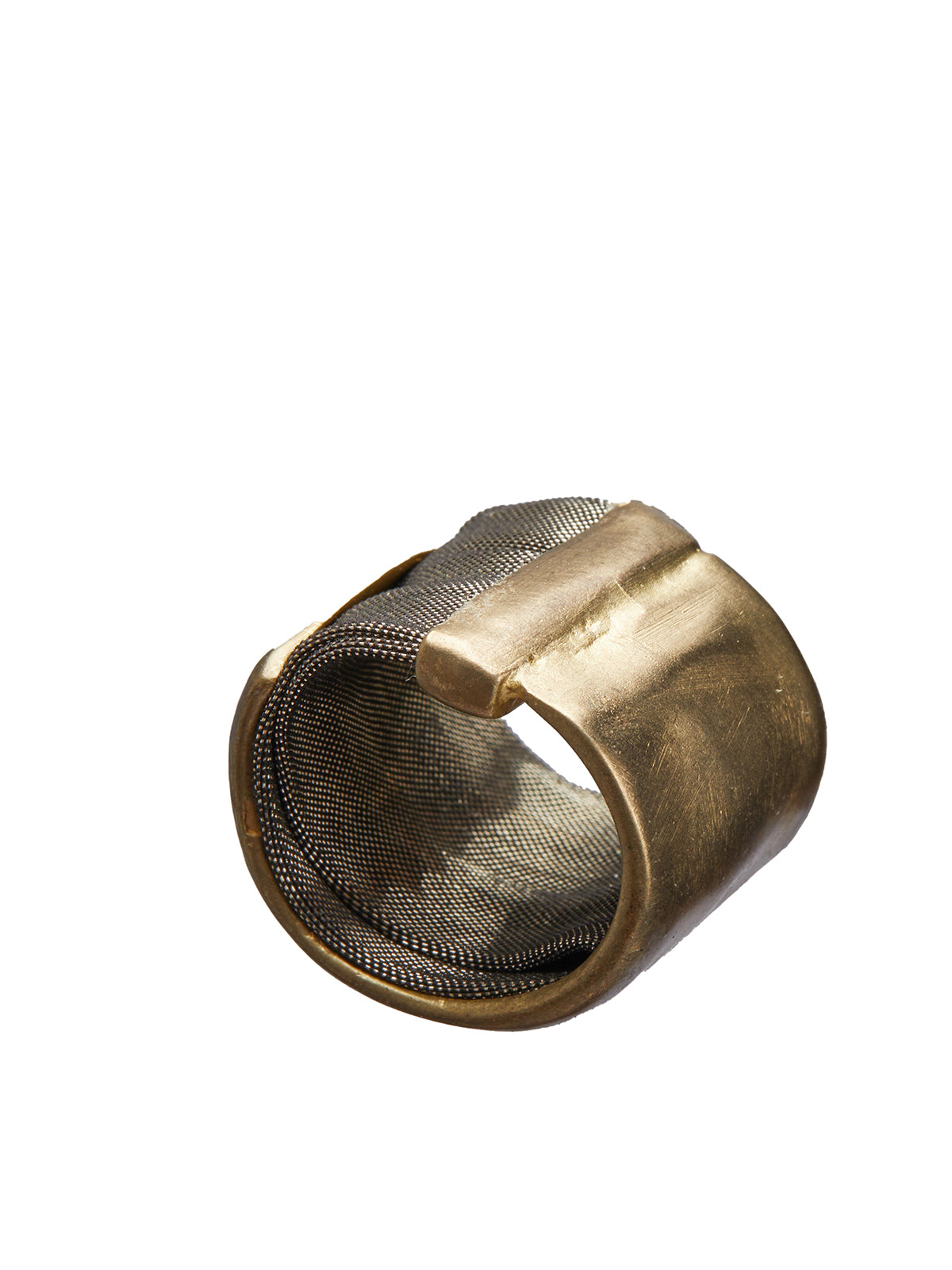 11X ARTWORKS Intricate Women's Ring with Silk and Copper Weave