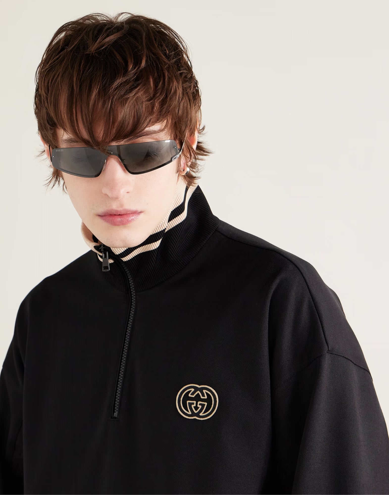 GUCCI D-Frame Logo Sunglasses with 99 mm Lenses