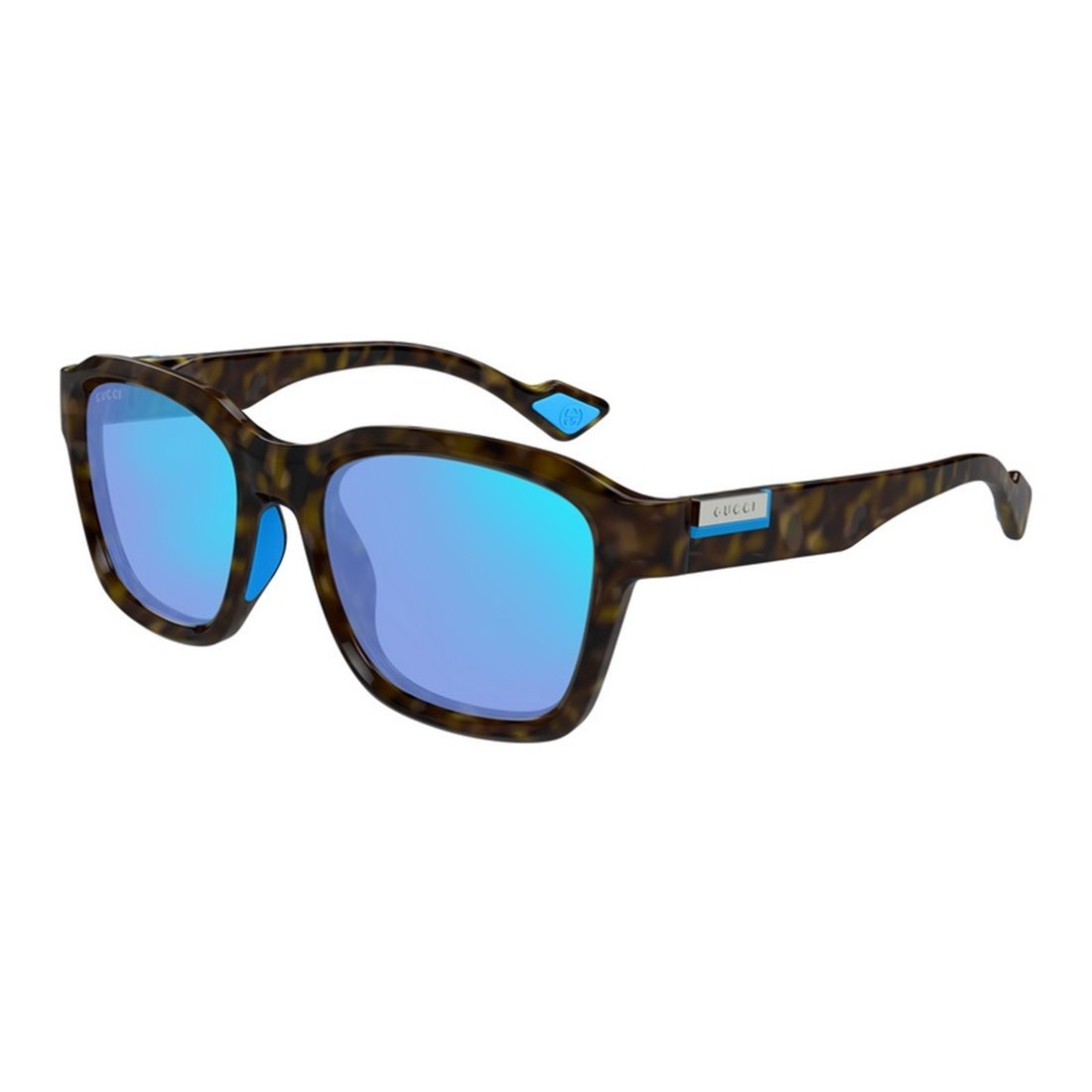 GUCCI Timeless Men's Acetate Sunglasses with Blue Lens
