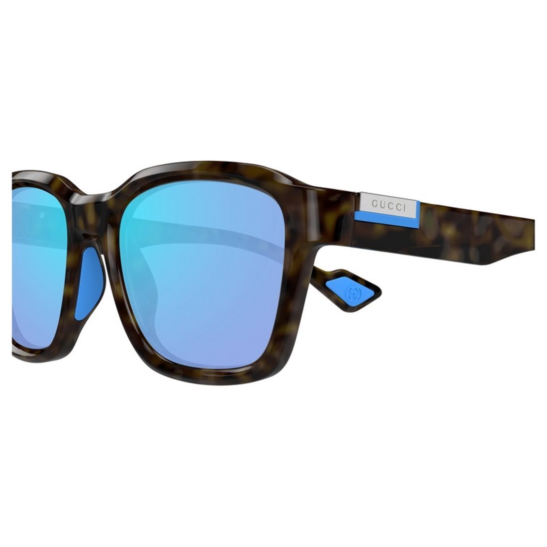 GUCCI Timeless Men's Acetate Sunglasses with Blue Lens