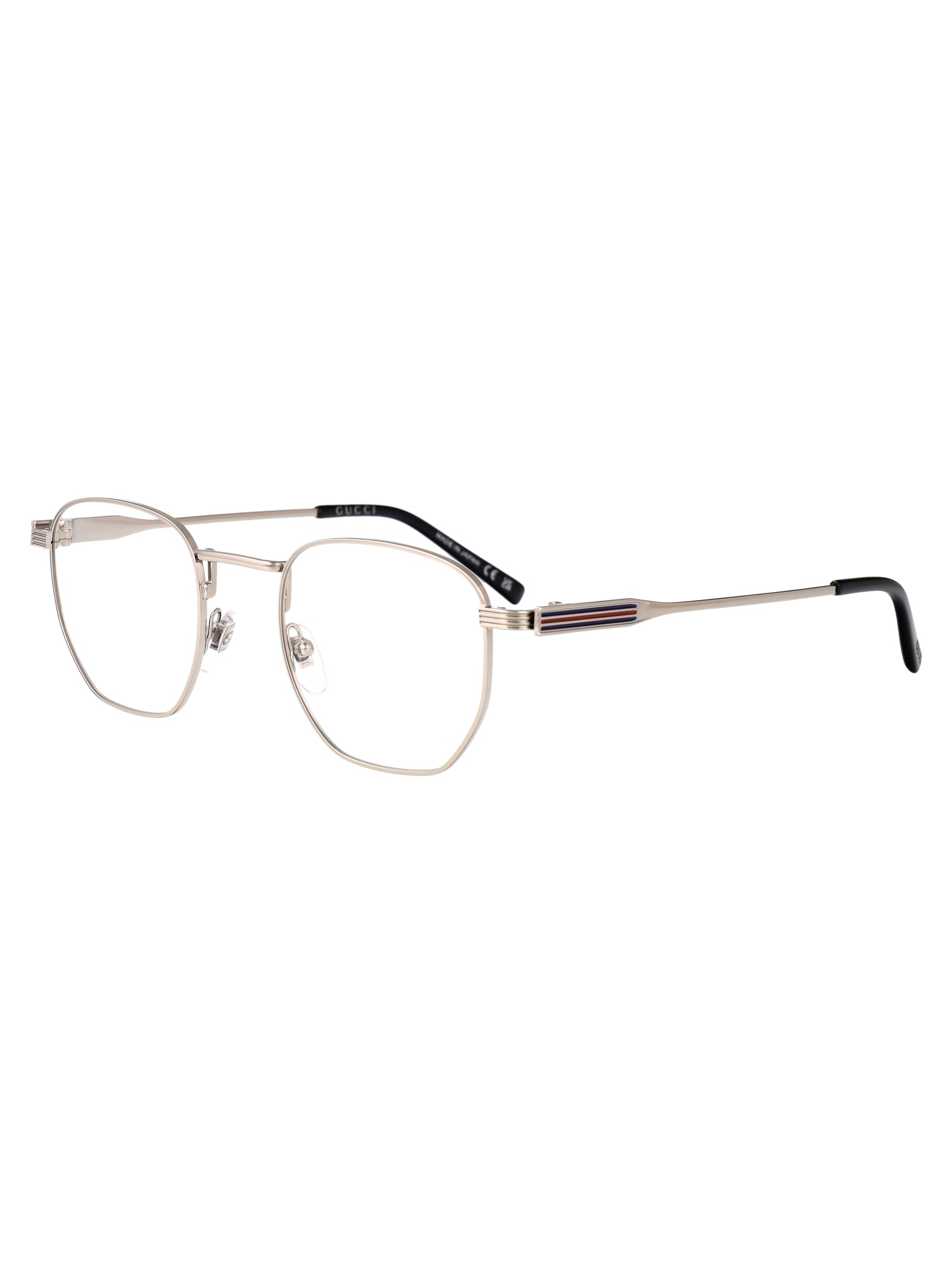 GUCCI Futuristic Transparent Metal Optical Glasses for Women