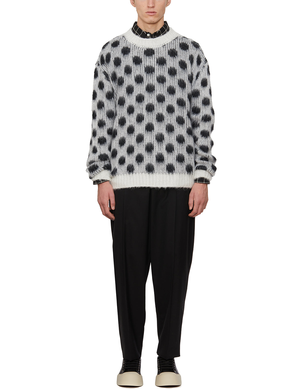 MARNI Polka Dot Mohair Sweater - Size 48