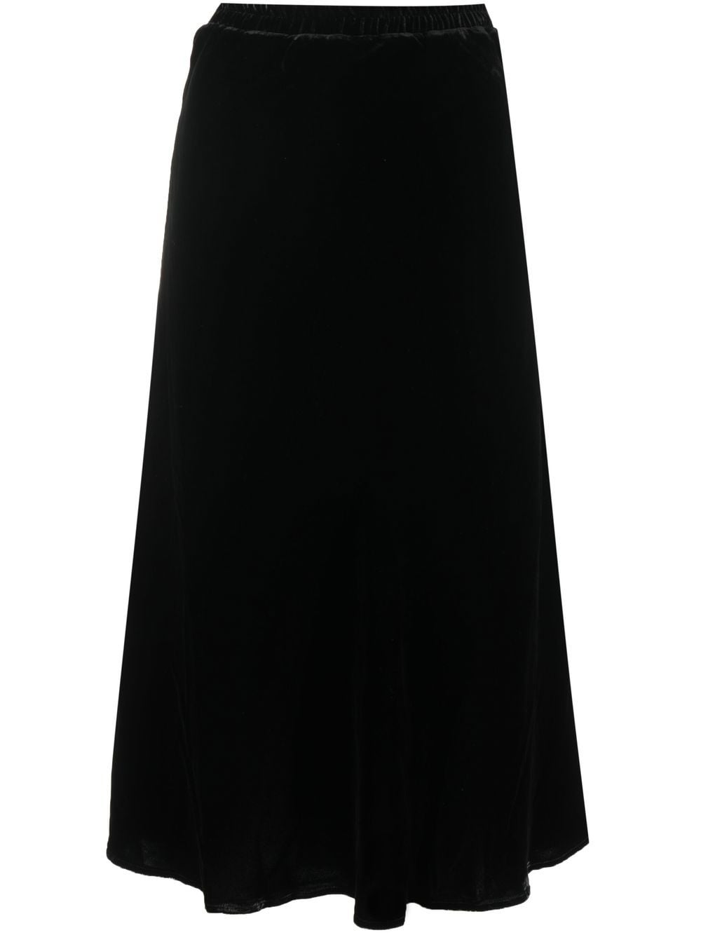 GOLD HAWK Velvet Maxi Skirt with Elasticated Waistband